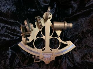Real Cooke,  Troughton And Simms Sextant,  Brass,  1928,  Mahogany,  Antique,  Vintage