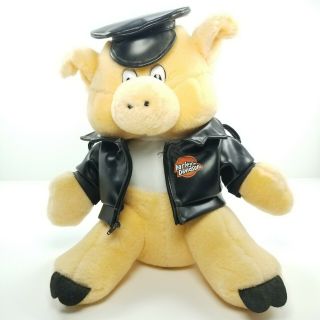 Vtg 1993 Harley - Davidson 12” Roadster Pig Hog Plush Doll From Play By Play Toys