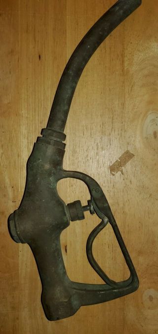 Old Service Station Antique Gas Pump Buckeye Handle Vintage Brass Nozzle 800 - b 3