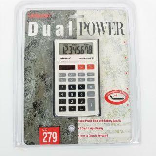 Vintage Unisonic Dual Power Pocket Calculator Lc - 279 -