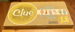 Vintage 1963 Clue Detective Board Game Parker Brothers Vintage Complete