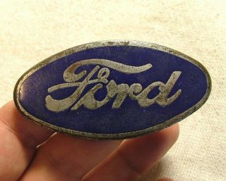 1929 1930 Ford Model A Enamel Radiator Badge Emblem Robbins Co.