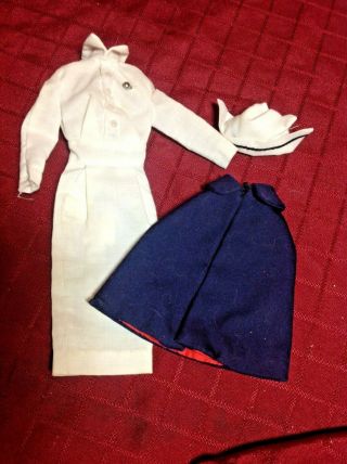 Vintage Mattel Barbie Nurse Outfit Cape And Hat
