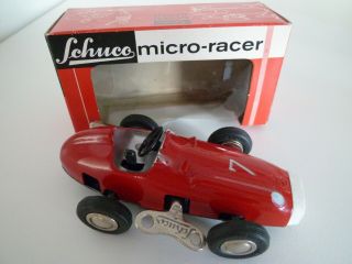 Vintage Schuco 1043 Mercedes Micro Racer & Key 1960s Vnm