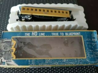 Ho Scale Train Kit Ahm Virginia & Truckee No 38 Passenger Yellow Vintage Box
