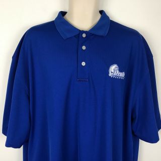 Russell Team Issue Drake Bulldogs College Polo Shirt Short Sleeve Mens Xxl 2xl