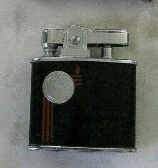 Vintage 1948 Ronson Vanstan Cigarette Lighter - Art Deco Style With Pouch,