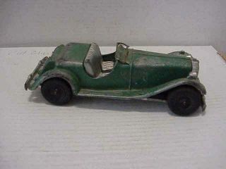 Vintage Hubley Kiddie Toy Mg Td Sport Car Roadster No.  485 British Racing Green