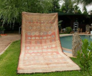 Vintage Authentic Boujaad Berber Handmade/moroccan Rug - Teppich 12 