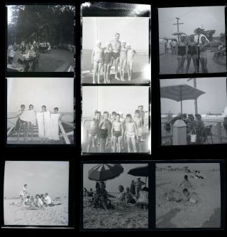 Lqqk 45 Vintage 1950s - 60s Negatives,  A Few Fun Loving Beach People 7