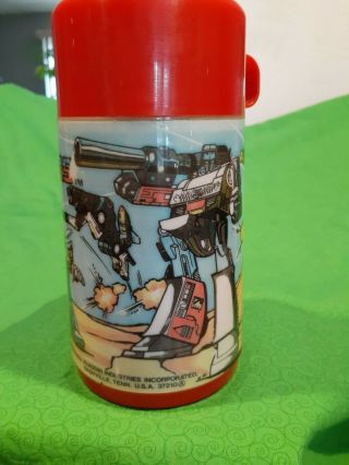 Transformers Hasbro Aladdin Thermos For Lunchbox 1984 Vintage