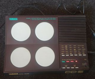 Yamaha Model Dd - 5 Digital Drum Machine Pads Great Worked Great Vintage 90