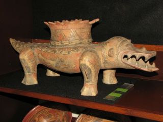 Pre Columbian,  Pottery,  Costa Rican,  Authentic Reptile Figu,  1350 1550