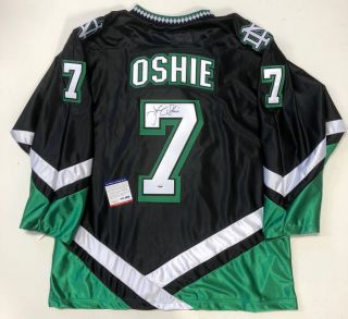 Tj Oshie Signed North Dakota Fighting Sioux Black Jersey Psa/dna Capitals