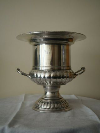 Stunning Vintage Silver Plate Champagne Ice Bucket With Liner