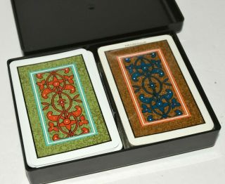 Kem Arabesque Vintage Playing Cards 2 Decks In Black Case 1 June 1977