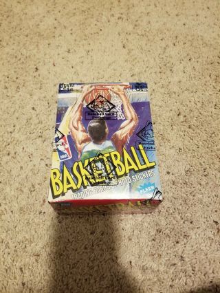 1989 - 90 Fleer Basketball Wax Box Bbce Authenticated