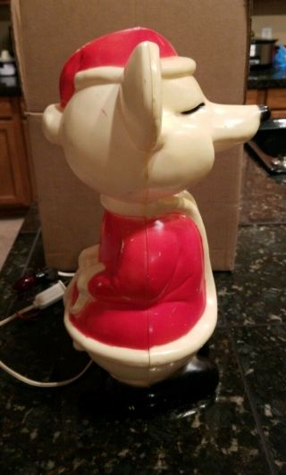 Vintage Santa Mouse Blow Mold Christmas Union Products 15 Inches Rare Retro 2