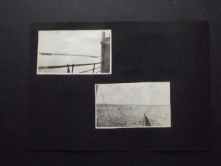 1918 WW1 NAVY PHOTO ALBUM PAGE - TROOP SHIPS,  WAR SHIPS,  SUBMARINE 2