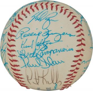 Magnificent 1973 All Star Game Team Signed Baseball Thurman Munson PSA DNA 2