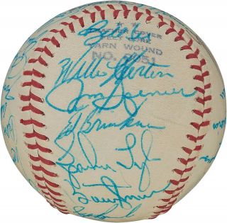 Magnificent 1973 All Star Game Team Signed Baseball Thurman Munson PSA DNA 3