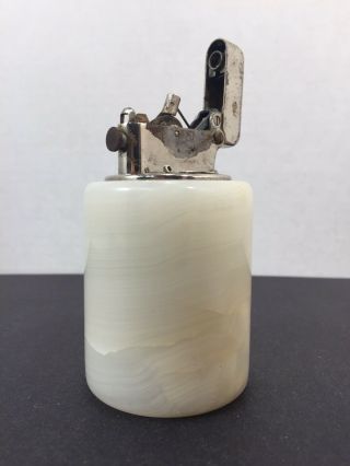 Vintage Thorens Double Claw Table Lighter - Marble Base - Suisse Switzerland