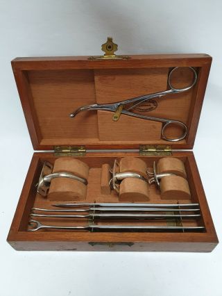 Vintage Medical Supply Assoc.  London Surgical Instruments Boxed Antique Part Set