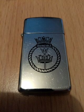 Hms Invincible Zippo Slim Lighter Fully Comes With Unfired Zippo Insert