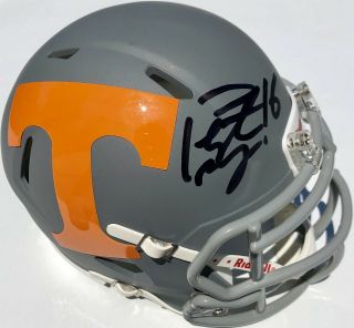 Peyton Manning 16 Signed Tennessee Volunteers Amp Football Mini Helmet Psa/dna