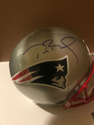 Tom Brady Autographed England Patriots Full Size Helmet Tristar Productions 2