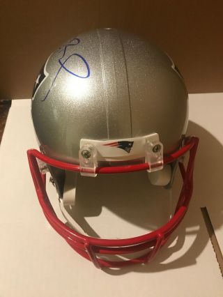 Tom Brady Autographed England Patriots Full Size Helmet Tristar Productions 3