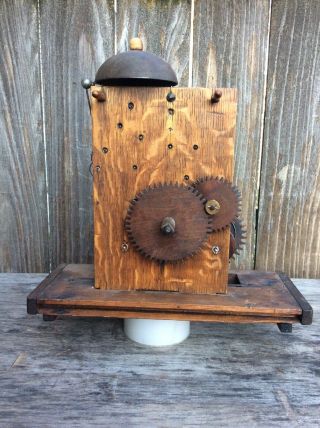 Antique American Ives? Tall Case Wooden Clock Movement,  Parts / Repairs