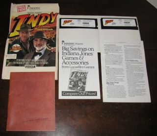 ✨vintage 1992 Indiana Jones And The Last Crusade Game Ibm Pc 3.  5 " Disks Complete