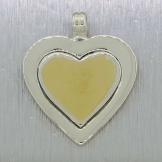 Vintage Estate Tiffany & Co.  Sterling Silver Large Heart Tag Necklace Pendant