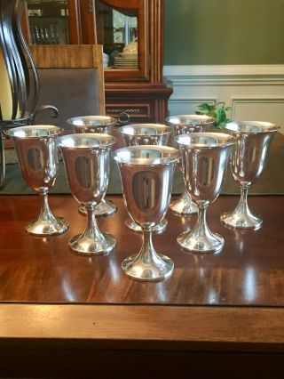 8 Preisner Sterling Silver Goblets/ Chalices 6 " 1/4 Tall