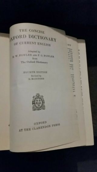 Vintage 1954 The Concise Oxford Dictionary. 2