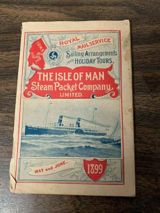 1899 Isle Of Man Steam Packet Company Limited Booklet Royal Mail Service
