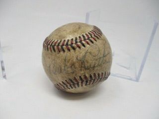 Babe Ruth Single Signed Autographed Baseball Red & Blue Stitching Baseball