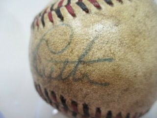 Babe Ruth Single Signed Autographed Baseball Red & Blue Stitching Baseball 3