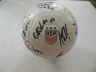 2019 USA NATIONAL WOMEN WORLD CUP USWNT TEAM SIGNED SOCCER BALL w/COA 24 AUTOS 3