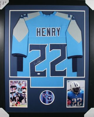 Derrick Henry (tennessee Titans) Signed Autographed Framed Jersey W/ Jsa