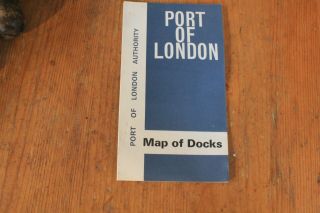 Port Of London Authority Map Of Docks Circa 1950/60 