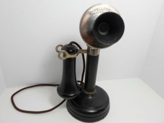 Antique Kellogg Candlestick Phone Patent Date 1901 - 1908