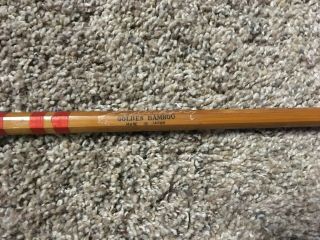 Vintage LM Dickson Golden Bamboo 3 pc Fly Rod 8 foot Fly Fishing 3