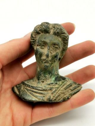 Ancient Roman Ca.  200 Ad Bronze Bust Of Venus - R 858
