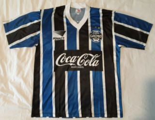 Penalty Gremio Home Shirt.  Coca Cola.  Size Large (would Fit Medium).  Vintage
