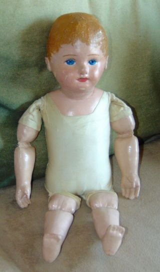 EARLY ANTIQUE Doll MARTHA CHASE Stockinette AMERICAN Marked 2