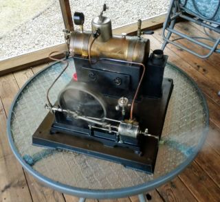 Antique huge German toy live steam engine model Doll 364/3 (not Wilesco Mamod) 3