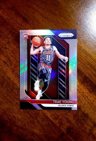 2018 - 19 Panini Prizm Nba Trae Young Silver Prizm Rc Refractor Sp