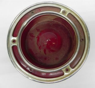 Vintage 1960 - 1961 Ford Falcon Tail Light Bezel And Lens With Ding